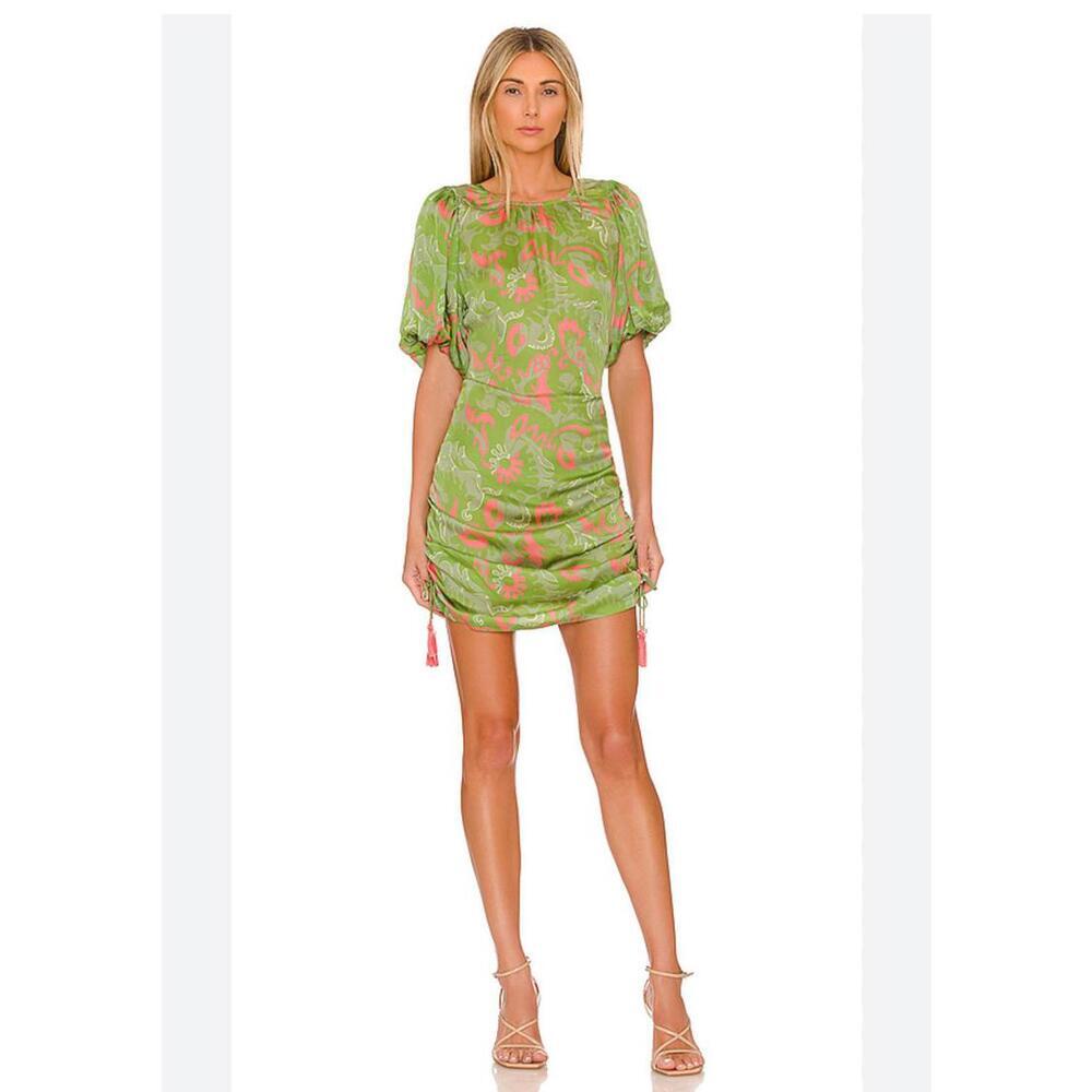 Cleobella Kamila Women's Green and Pink Vacation Dress XS - Picture 2 of 6